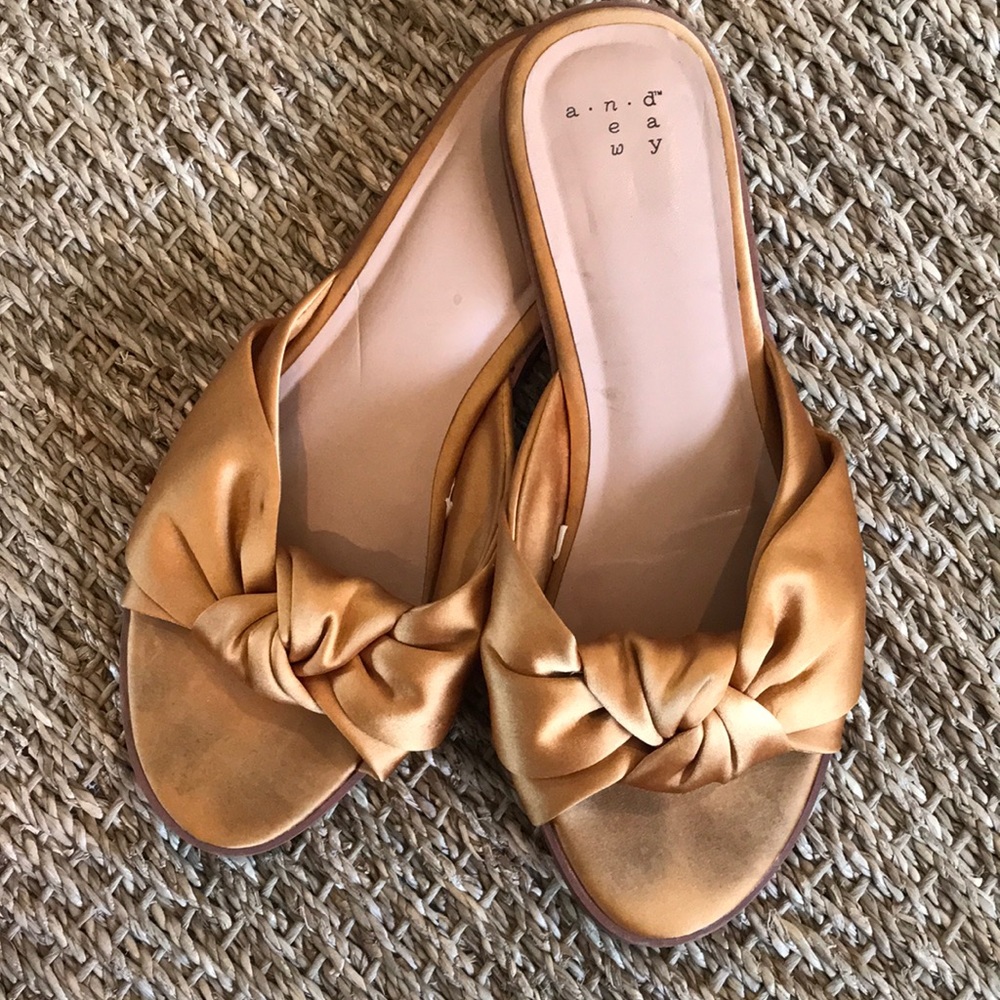 Target A New Day gold satin slides